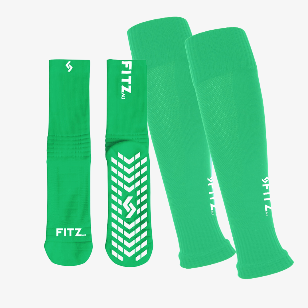 Player Pack Grip Socks + Leg Sleeves Green