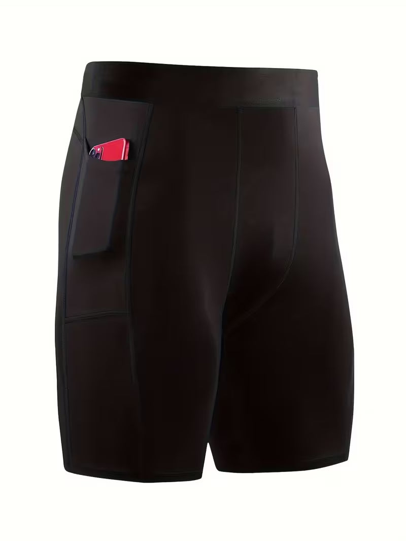 Compression Running Shorts with Pocket