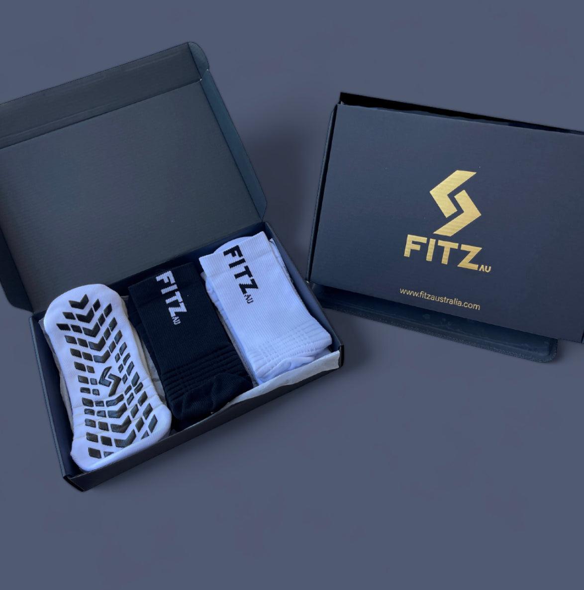 3 Pack Grip Socks Gift Box FREE Boot Brush - FITZ AUSTRALIA