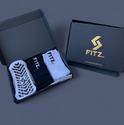 3 Pack Grip Socks Gift Box FREE Boot Brush - FITZ AUSTRALIA