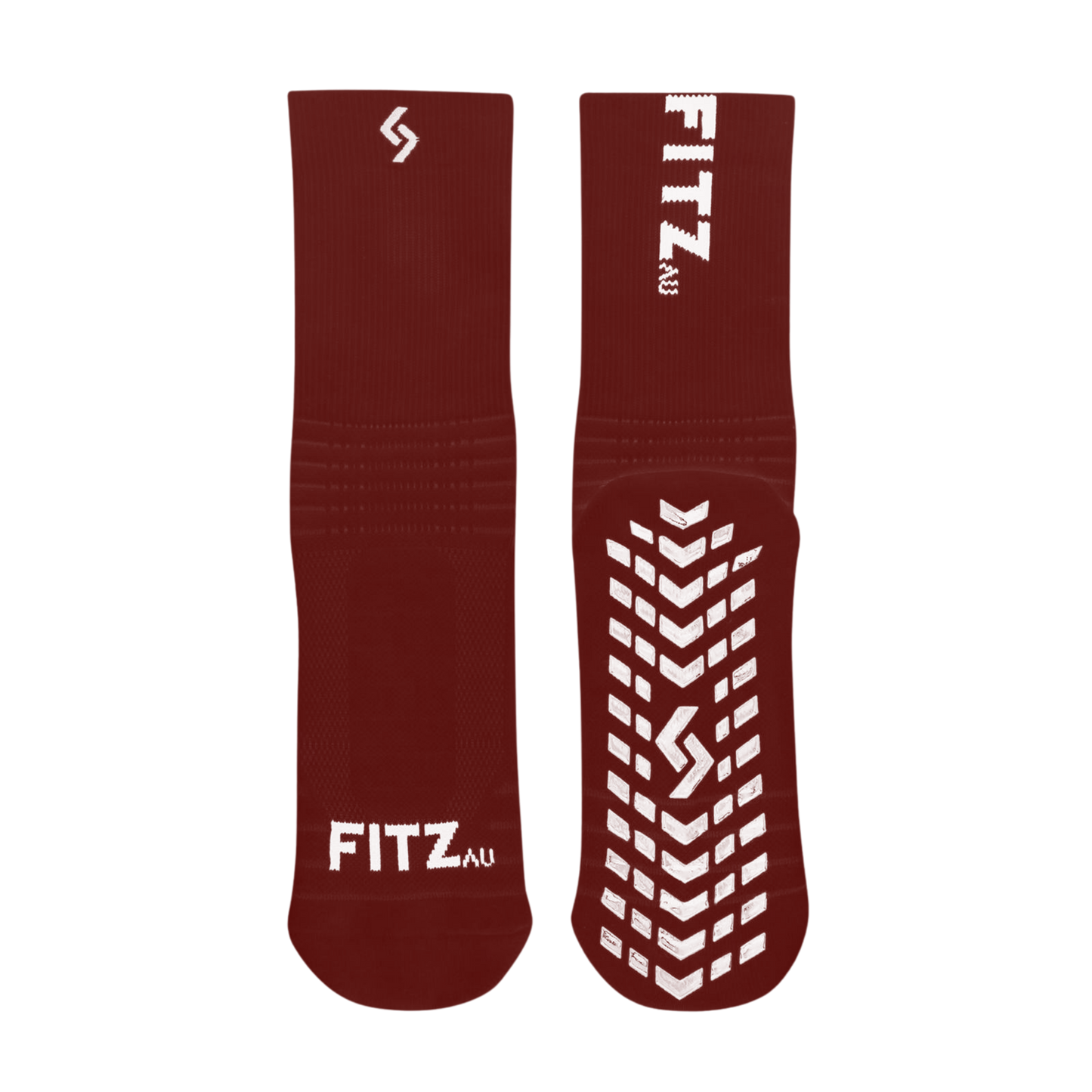 Supreme Grip Socks Maroon QLD