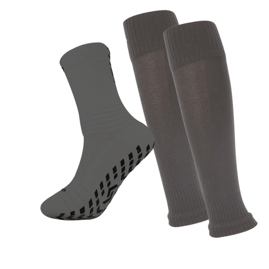 Player Pack Grip Socks + Leg  Sleeves Grey