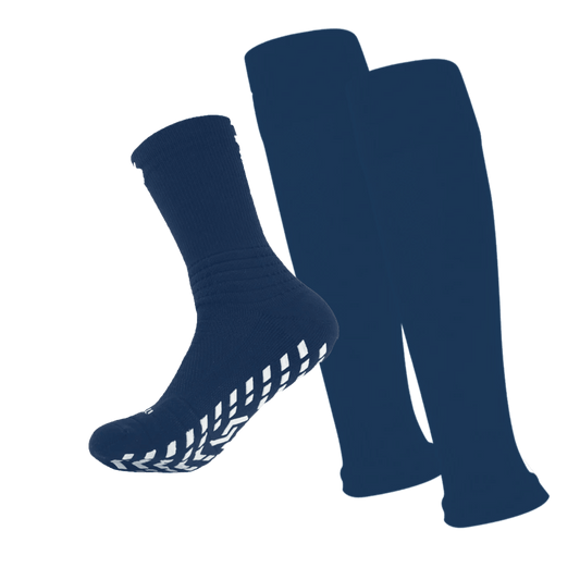 Player Pack Grip Socks + Leg  Sleeves Navy Blue